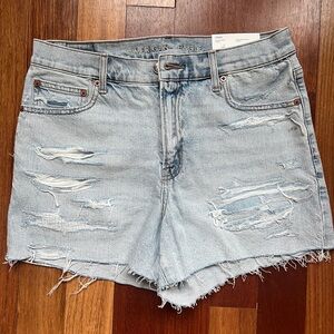 American Eagle Outfitters Blue Jean Shorts Distressed Raw Hem
